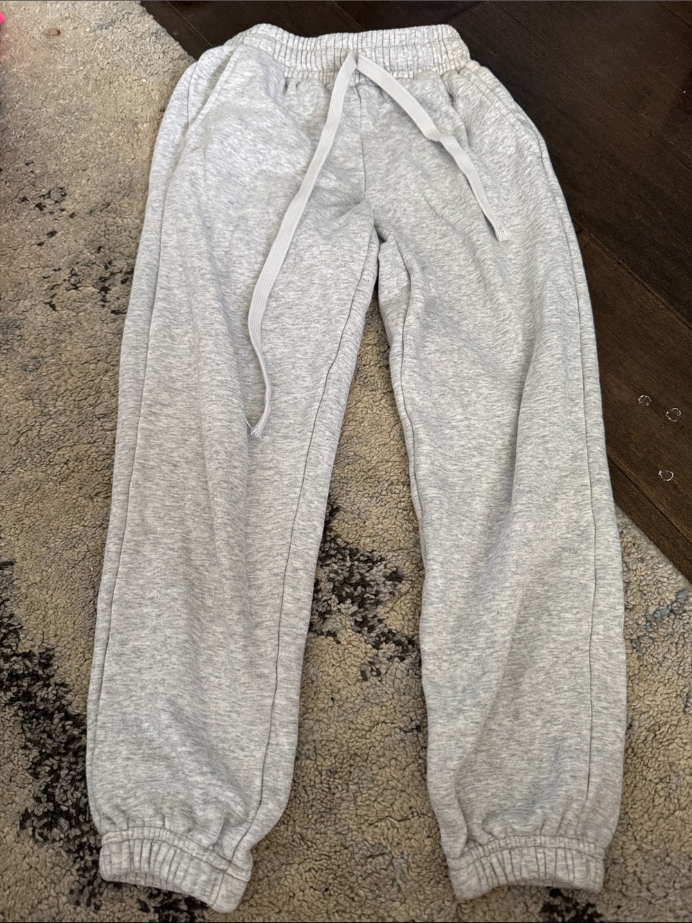Fabletics Light Gray Heather Jogger Track Pants